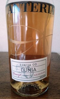 Picture of bottle Artisani (Rasina, Serbia) – Anteria, Dunja (Quince), bott. 2018, 40%