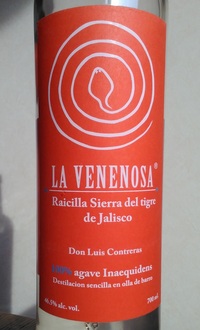 Picture of bottle Don Luis Contreras (Jalisco, Mexico) – La Venenosa Raicilla 'Sierra del tigre', 100% Inaequidens, Lot 9, 01-16, 46.5%