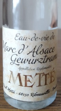 Picture of bottle Metté (Alsace, France) – Marc de Gewurztraminer, miniature, 45%