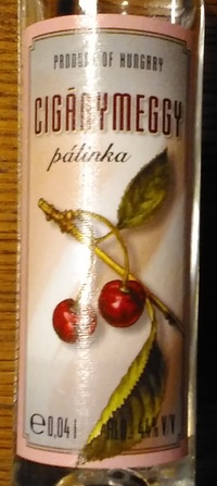 Picture of bottle Szicsek (Jász-Nagykun-Szolnok, Hungary) – Cigánymeggy (Sour Cherry), c. 2022, 44%