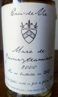 Picture of bottle Zind-Humbrecht (Alsace, France) – Marc de Gewurztraminer (2000/2005, ash cask matured), 182 bottles, 37.5cl, 60.6%